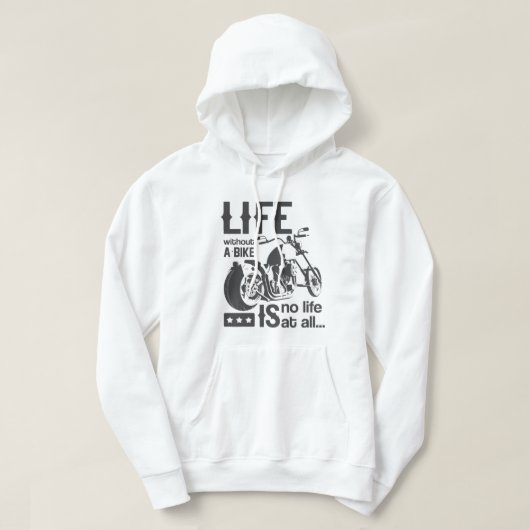 Motorfiets, basissuikergoed hoodie (Design voorkant)