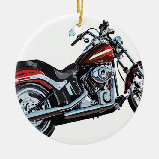Motorfiets Bike Biker Keramisch Ornament (Voorkant)