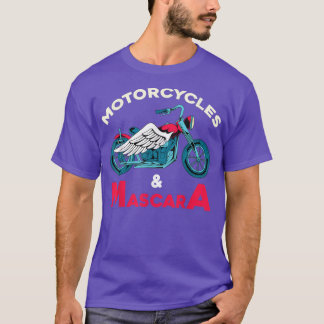 Motorfiets Bike Mascara Motorbike Vrouwen Funny Bi T-shirt