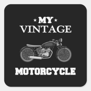 Motorfiets Biker Bike Funny  Gift Idee Vierkante Sticker