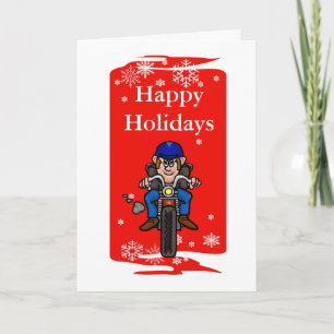 Motorfiets Biker Kerst Kaart