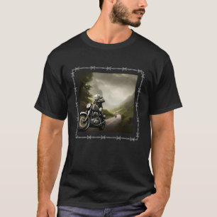 MOTORFIETS BIKER KUNST MOTORFIETS LIEFHEBBER BIKER T-SHIRT