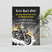 Motorfiets Biker Road Rally Event Invitation Kaart (Staand voorkant)