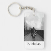 Motorfiets Biker Road snelweg Sleutelhanger (Voorkant)