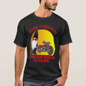 Motorfiets Biker Vrolijk Kerstfeest van onze Gnome T-shirt (Voorkant)