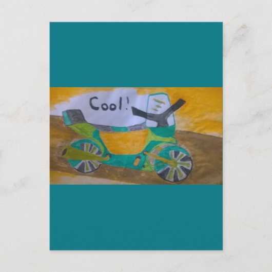 motorfiets briefkaart (Voorkant)