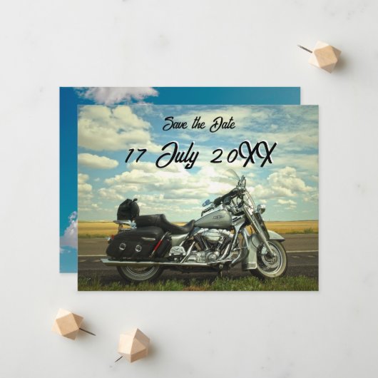 Motorfiets Briefkaart Datum bekendmaking opslaan (Voorkant / Achterkant in situ)
