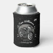 Motorfiets bruidegom beste man bruiloft feest blikjeskoeler (Blikje Achterkant)