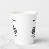 Motorfiets bruiloft dank u datum namen liefde papieren bekers (Links)