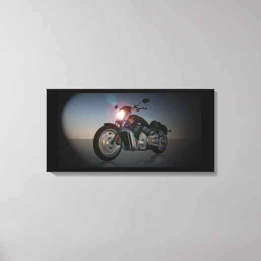 Motorfiets Canvas Afdruk (Voorkant)