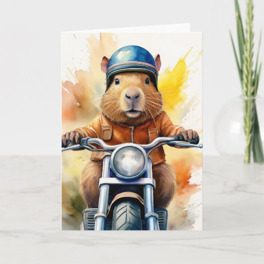 Motorfiets Capybara Kaart (Voorkant)