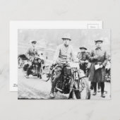 Motorfiets Concurrentie  B&W foto Briefkaart (Voorkant / Achterkant)