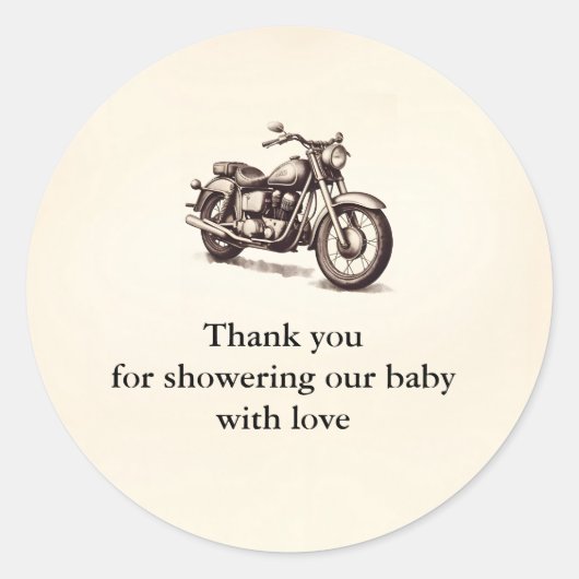 Motorfiets Dank u Stickers (Voorkant)
