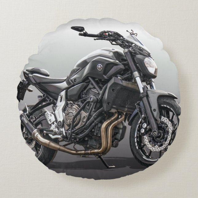 Motorfiets - de Dream Bike Rond Kussen (Voorkant)