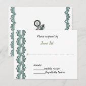 Motorfiets en kant Elegant Wedding RSVP (Voorkant / Achterkant)