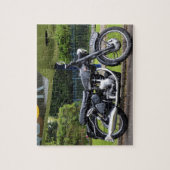 Motorfiets en spitvuur legpuzzel (Verticaal)