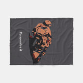 Motorfiets Fleece Deken (Voorkant (Horizontaal))