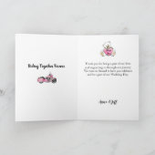 Motorfiets foto bruiloft dank u kaart (Binnen)