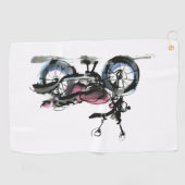 Motorfiets Golfhanddoek (Horizontaal)