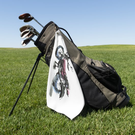 Motorfiets Golfhanddoek (Groen)
