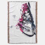 Motorfiets gooien deken (Voorkant Verticaal)