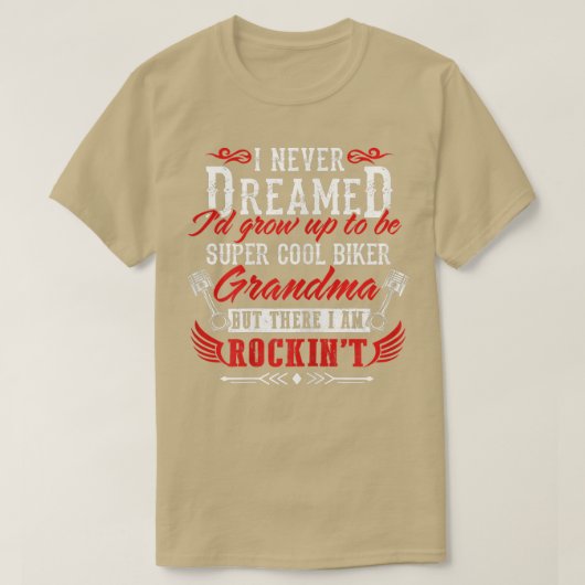 Motorfiets grootma Biker Grandmos T-shirt (Design voorkant)