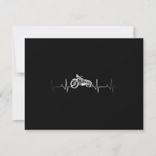 Motorfiets Heartbeat T-Shirt - Ik hou van mijn mot