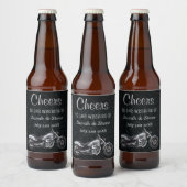 Motorfiets Huwelijk Cheers Bier Label Etiket (Flessen)