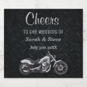 Motorfiets Huwelijk Cheers Bier Label Etiket (Enkel label)