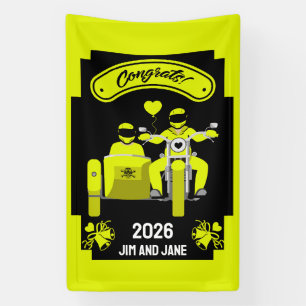 Motorfiets Huwelijkscadeaus voor koppel Spandoek
