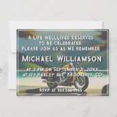 Motorfiets In de buurt van de waterviering van het Kaart (Achterkant)