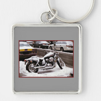'Motorfiets in de Winter' Sleutelhanger