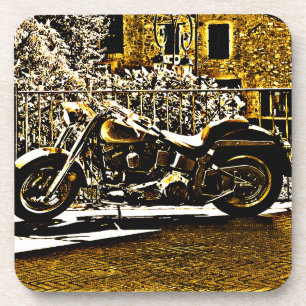 Motorfiets in het oude Valbonne Frankrijk Bier Onderzetter