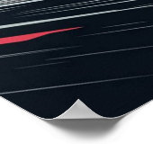 Motorfiets in snelheid op het circuit poster (Hoek)