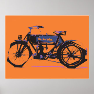 Motorfiets in transito poster