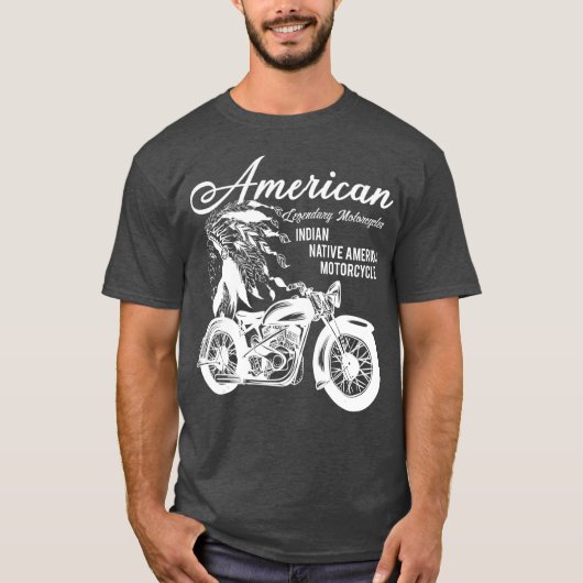 Motorfiets Indianennative Biker Gift T-shirt (Voorkant)