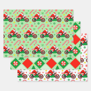 Motorfiets Kerstcadeau Inpakpapier Vel