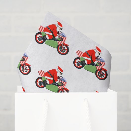 Motorfiets Kerstmis Tissuepapier (Cadeauzakje)