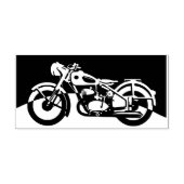 motorfiets kunststempel 	rubberstempel (Afrduk)