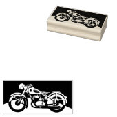 motorfiets kunststempel 	rubberstempel (Gestempeld)