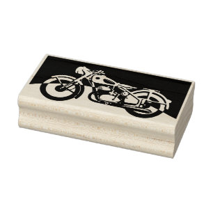 motorfiets kunststempel rubberstempel