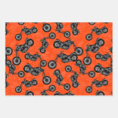Motorfiets Lovers Biker Mannen Black White Pattern Inpakpapier Vel (Voorkant 2)