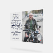 Motorfiets Memorial Foto Keepsake Acryl Bord (Hoek)