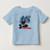 Motorfiets met 3rd Birthday-overhemden Kinder Shirts (Voorkant)
