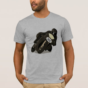 Motorfiets met aanpasbaar kenteken t-shirt