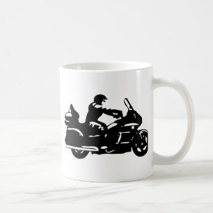 motorfiets met motoraandrijving koffiemok