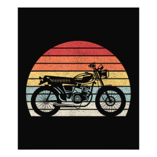 motorfiets met oprolmechanisme foto afdruk