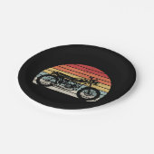 motorfiets met oprolmechanisme papieren bordje (Gekanteld)