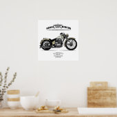  motorfiets met riemen van rebellen poster (Keuken)