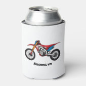 Motorfiets met rode vuilniswagen blikjeskoeler (Blikje Voorkant)